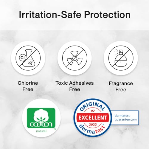 SANDIS Feminine Pad for Women - Large 48 Count 100% Organic Cotton Ultra Thin with Wings